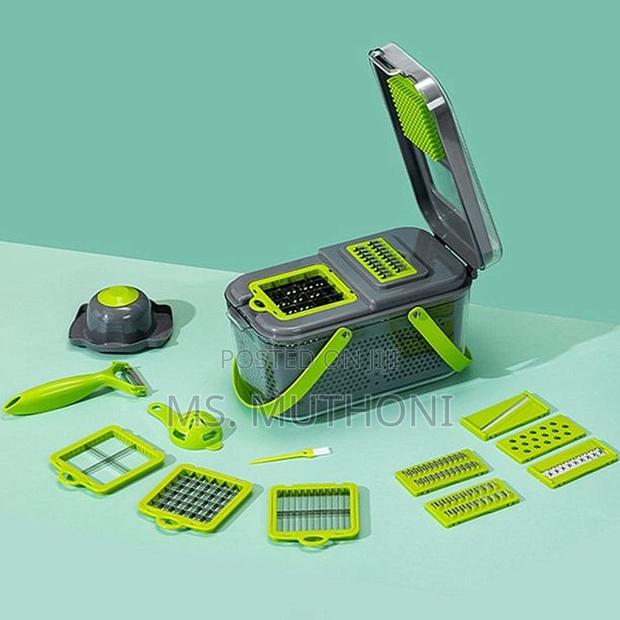 22 in 1 Multifunctional Onion Vegetable Mandolin Slicer With Colander - thumbnail 8
