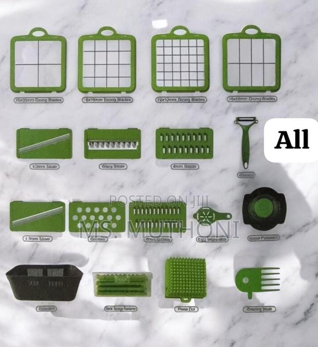 22 in 1 Multifunctional Onion Vegetable Mandolin Slicer With Colander - thumbnail 6