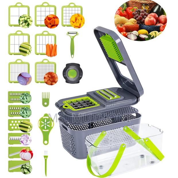 22 in 1 Multifunctional Onion Vegetable Mandolin Slicer With Colander - main view
