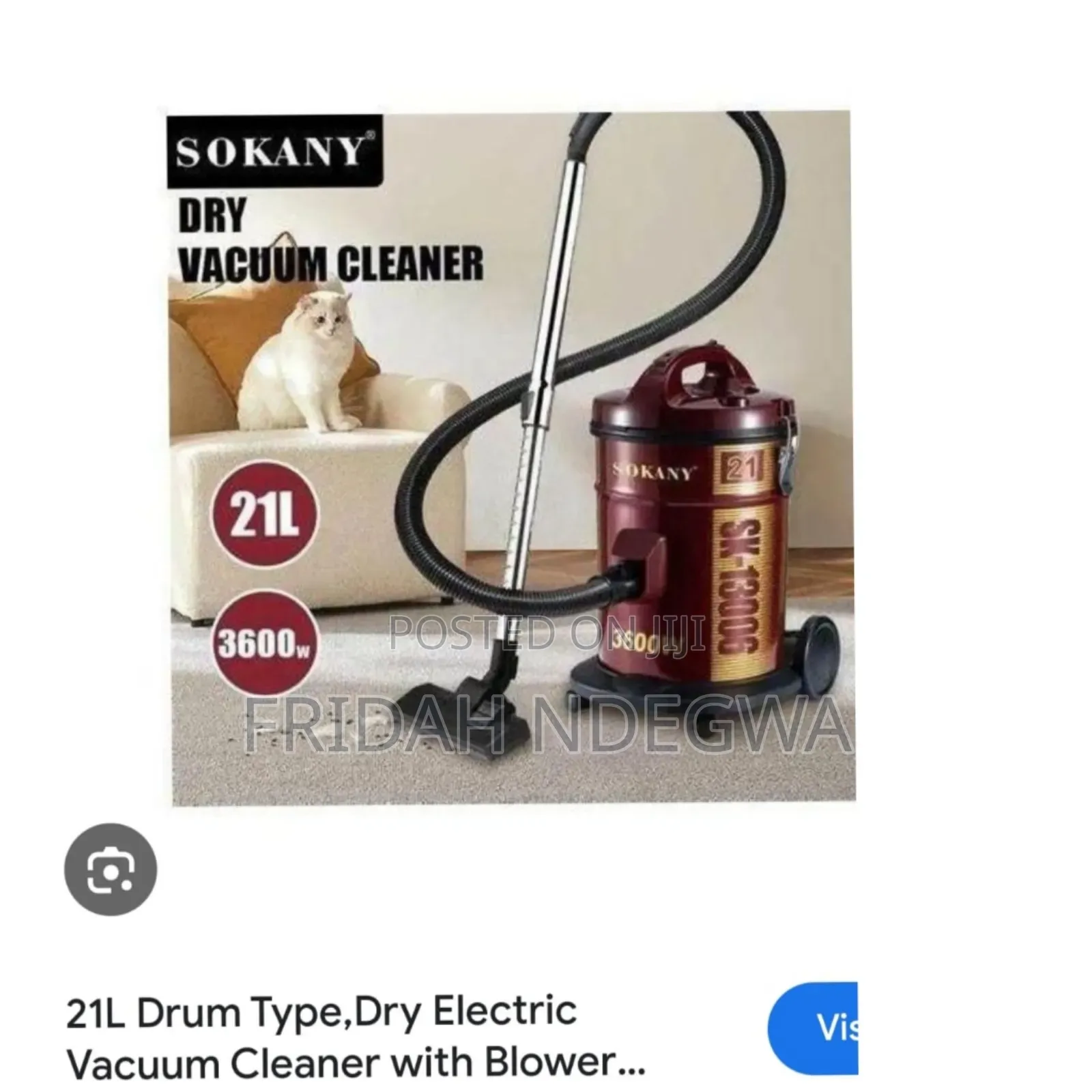 Sokany Dry Vacuum Cleaner 21l