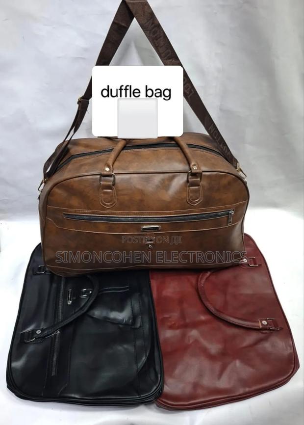 Leather Large Travel Duffle Bag - thumbnail 2