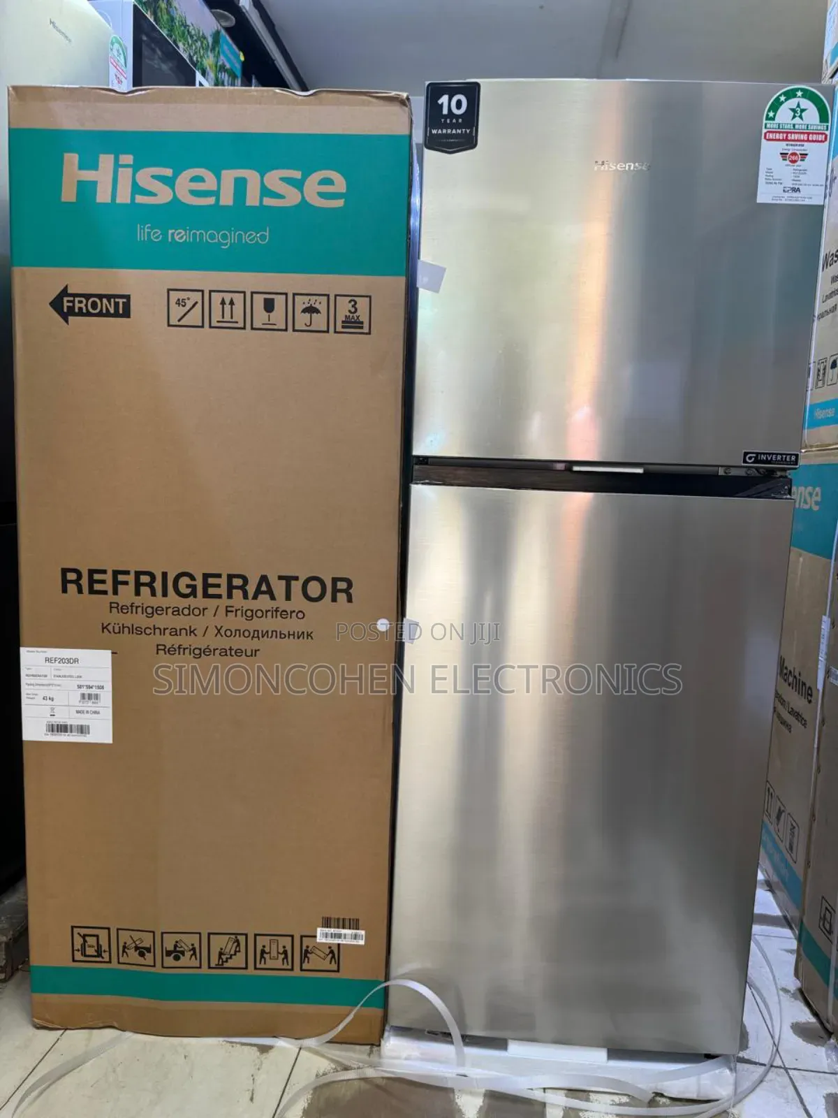 Hisense 203l 3 Star

Refrigerator