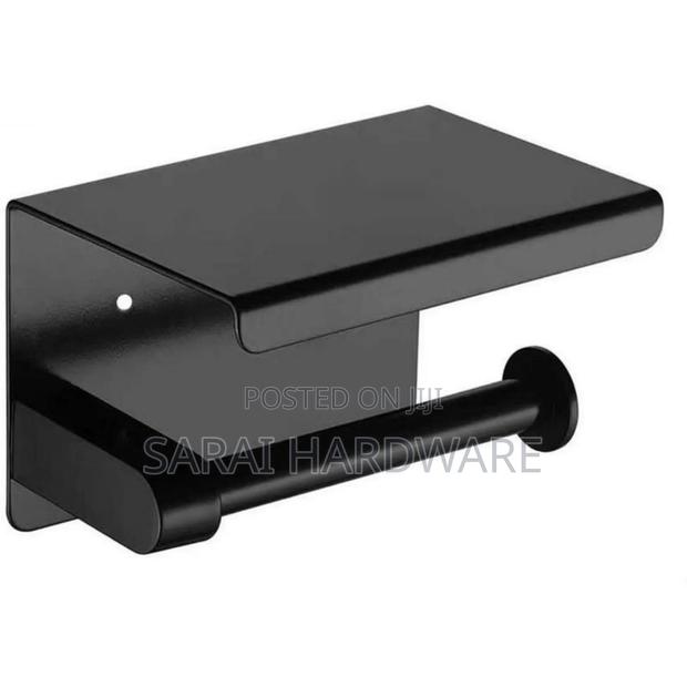 Tissue Holder Silver and Black