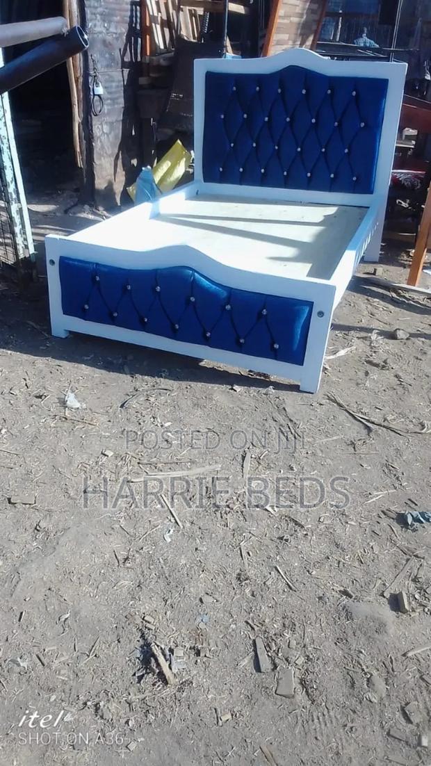 White Frame With Royal Blue Cheaster Mocket Bed - main view