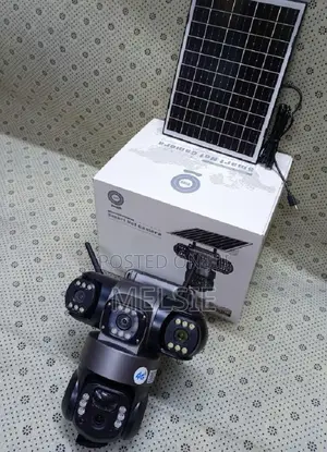Triple-Lens 4g Solar CCTV Surveillance Camera With Built-in Battery