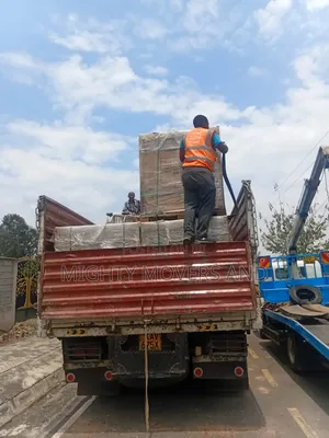 Flatbed Trailer With Crane Are at Hand for Cross Country Delivery