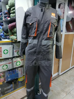 Industrial Reflective Cargo-Style Pockets Overall