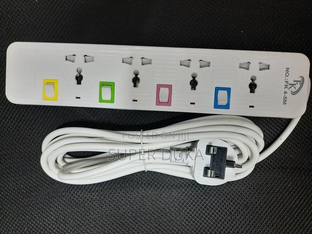4 Way Extension Socket.5 M Cable.Fk 4-5m Uk 3-Pin Plug