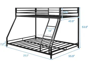 Home Bed; Space-Efficient Double Decker Iron Bed for Dormitories