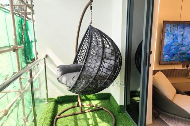 Swing Chair; Outdoor Rattan Hanging Hammock Swing Chair-Metal Stand - thumbnail 3