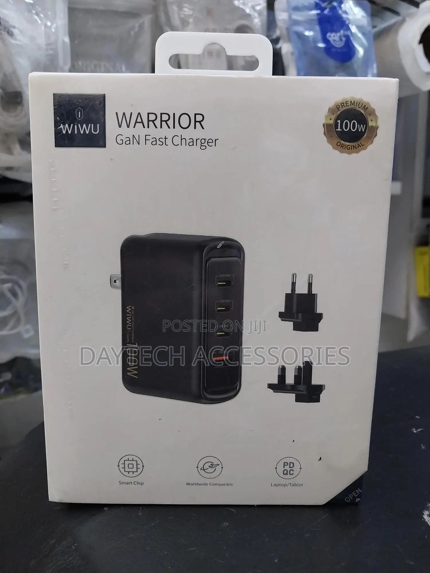 Wiwu Pd 100w Gan Wall Charger With Universal Travel Us Eu Uk Plug.