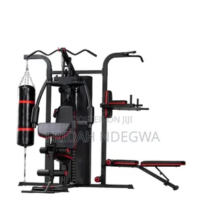 3 Station Multigym With a Punching Bag