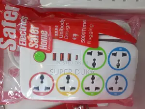 High Astra Safer 6-Way Extension Socket.3 Usb Ports.1 Type-C Port
