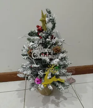 Table Top Christmas Tree With Decorations and Lights