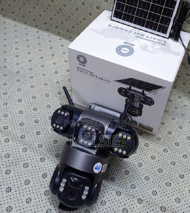 Three Lens Security Cam Solar Powered 4g Night Vision Human Tracking - main view