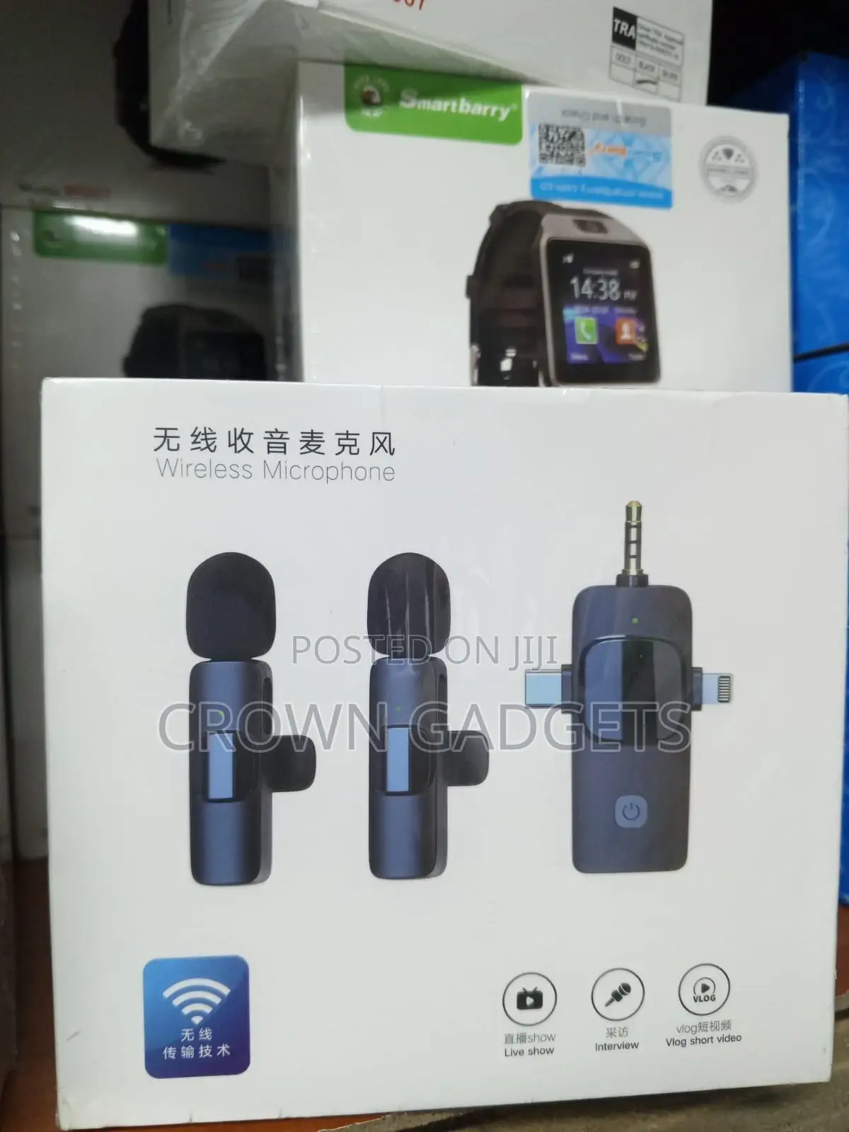 3-in-1 Wireless Lavalier Mic Set for Phone, Camera Laptop