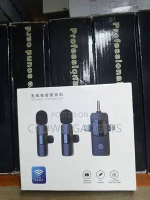 Dual Wireless Microphone Kit 3.5mm Plug for iPhone Android
