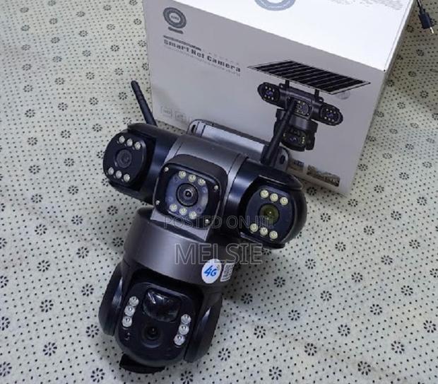 Tripple Lens Security Cam Solar Powered 4g Night Vision Human Tracking - main view