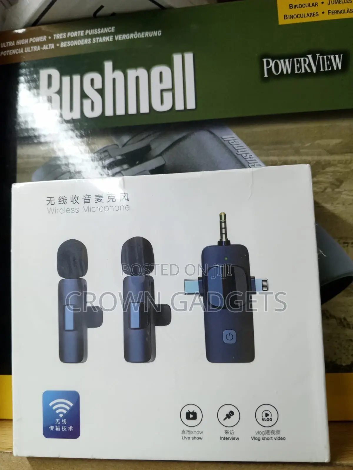 3.5mm Wireless Lavalier Mic Set for Live Streaming Interviews