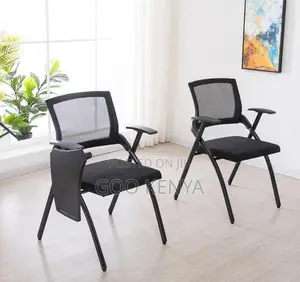 Office Chair; Stackable Chair With Flip Writing Desk for Meeting Rooms