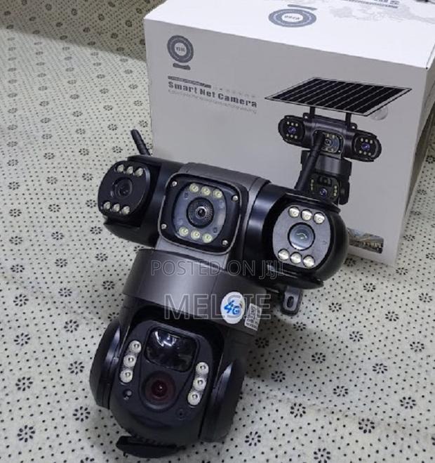Smart and Best Solar Light 3 Lens Tripple Lens Solar 4g CCTV Camera.