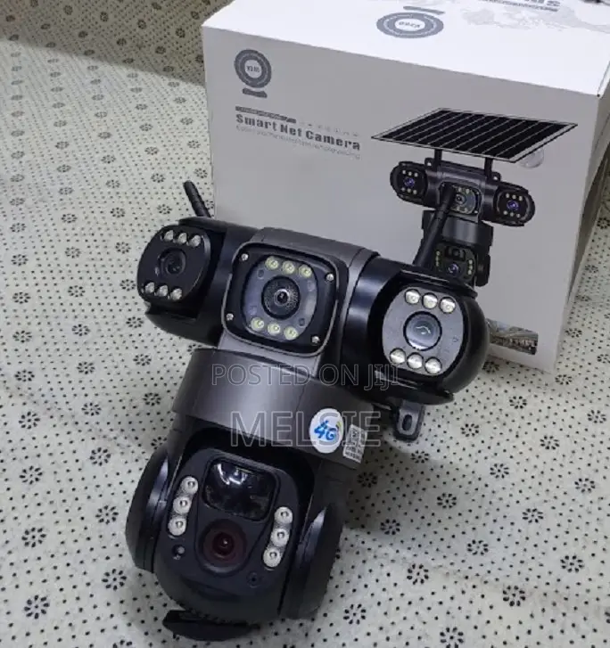 Smart and Best Solar Light 3 Lens Tripple Lens Solar 4g CCTV Camera.