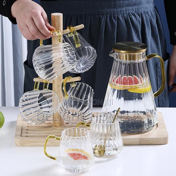 Glass Decanter Kettle Cups Set_cu - main view