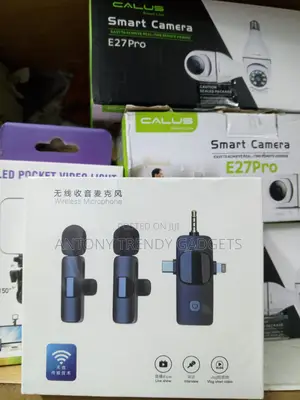Dual Wireless Lavalier Mic 3.5mm Plug For Phones & Cameras
