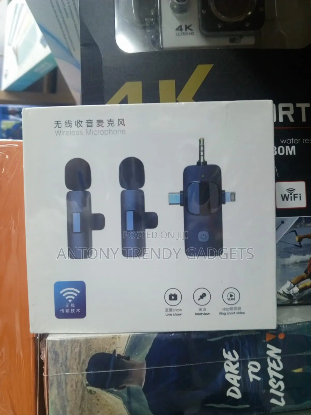 3-in-1 Cordless Lavalier Microphone Set For Clear Audio