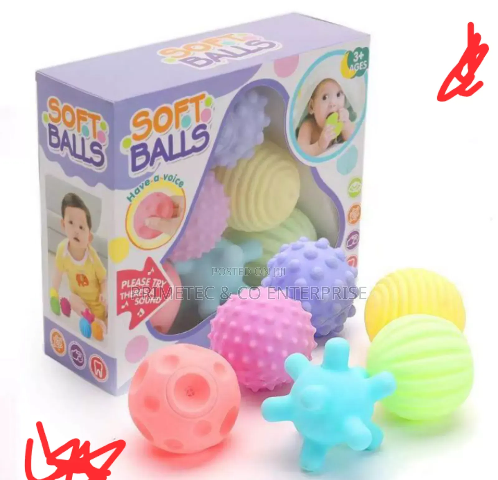  *Soft Balls 6-Piece Sensory Balls Set.