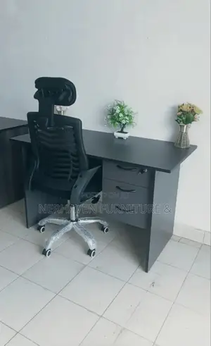 Study Office Desk & Headrest Office Chair