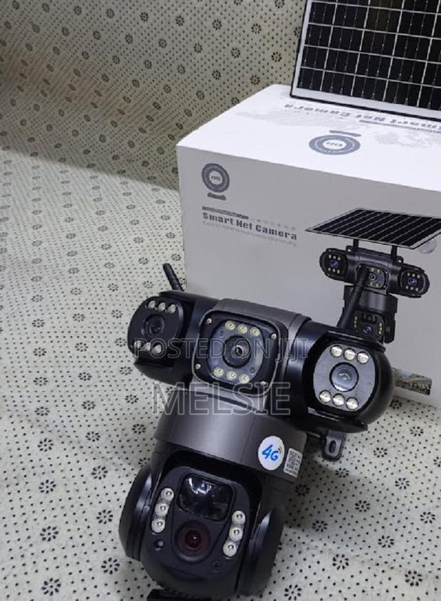 Durable Intelligent Motion Detection 4g Triple Lens Solar Camera