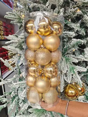 *24pcs Christmas Balls*(7cm ) , Red / Gold