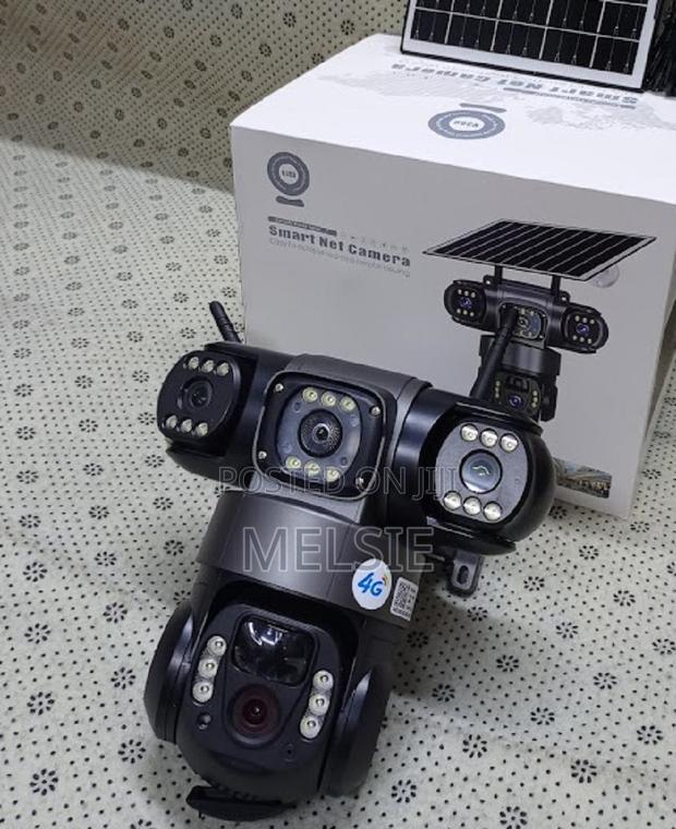 Triple Lens Smart Solar Powered 4g Camera Solar Security Camera CCTV