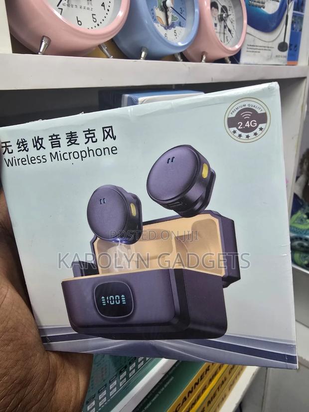 Dual Mini Wireless Lapel Mics With Noise Reduction Display - main view