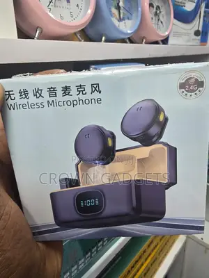 Dual Mini Wireless Lapel Mics With Noise Reduction Display