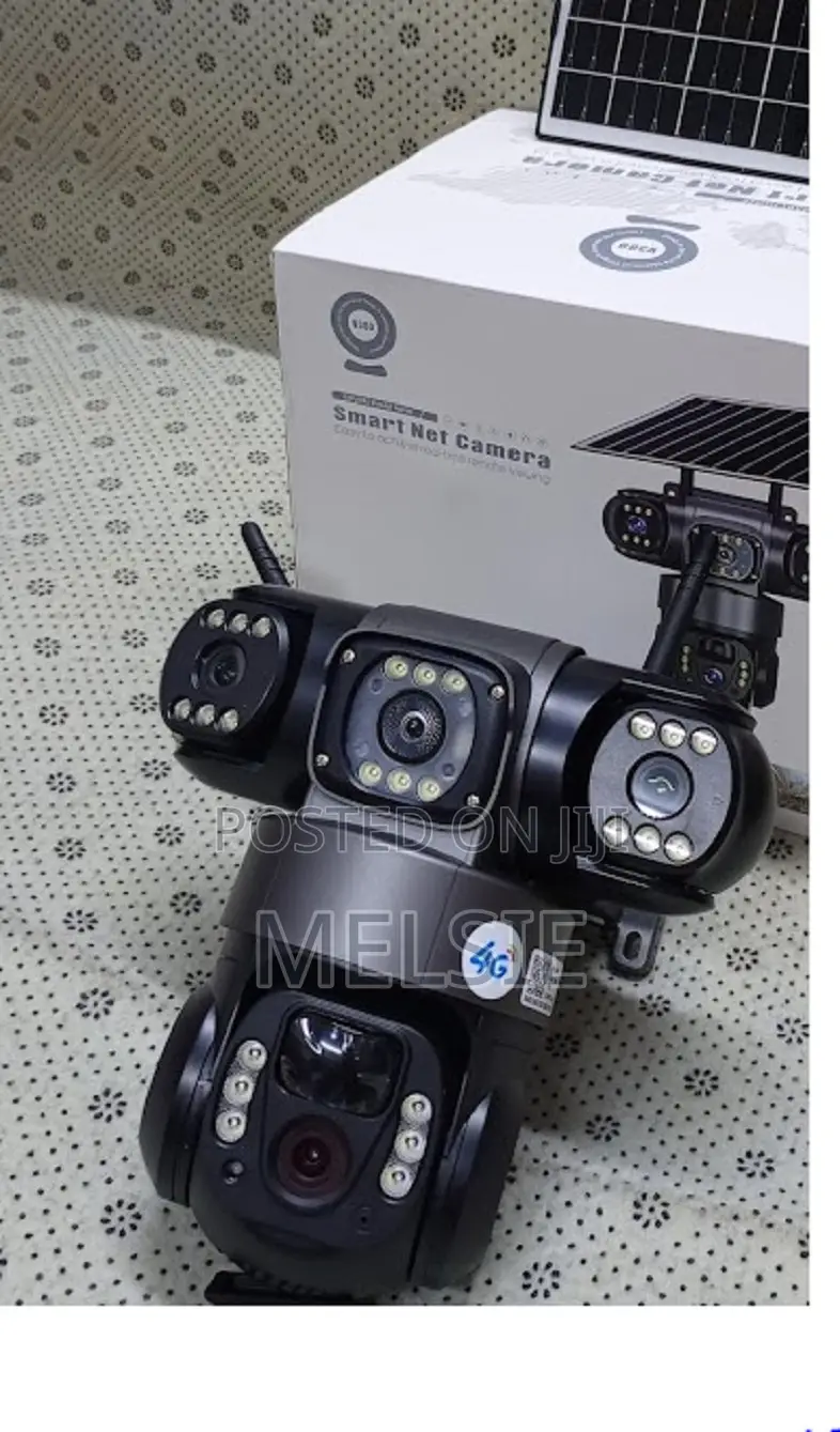 4g 3 Lens Wireless Solar CCTV Camera Tripple Lens Solar Camera