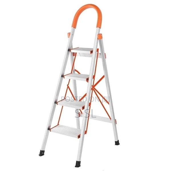 Folding Aluminium Ladder With PVC Handle 4 Step - main view