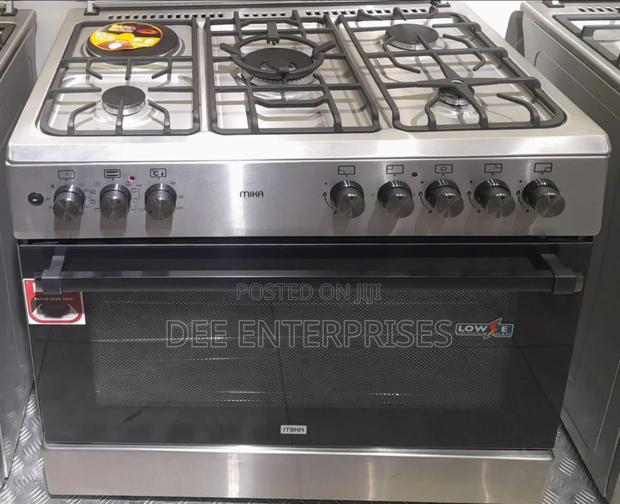 Mika Standing Cooker, 90cm X 60cm, 4 Gas Burners (1 Wok) + 1hot Plate