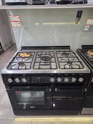 Mika Standing Cooker, 90cm X 60cm, 4 Gas Burners (1 Wok) + 1 Hot Plate