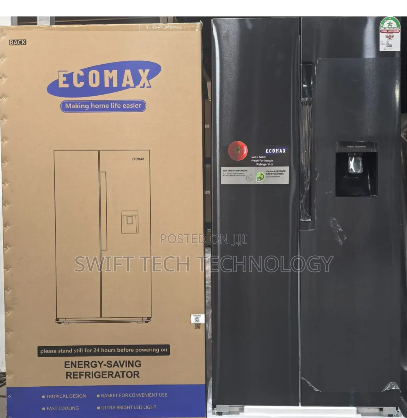 Ecomax Fridge Side by Side 454 Liters