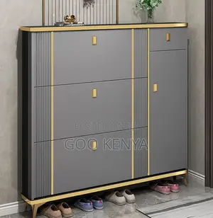 Home Shoe Rack; Thin Flip Door Shoe Storage Rack For Home And Hallway