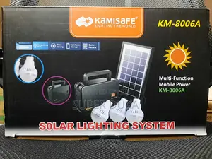 Solar Lighting.3 Bulb.Phone Charging.Rechargeable Kamisafe Km-8006a