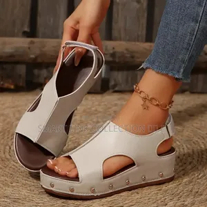 *Cut Out Wedge Sandals*
