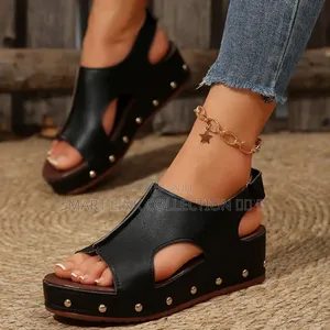 *Cut Out Wedge Sandals*