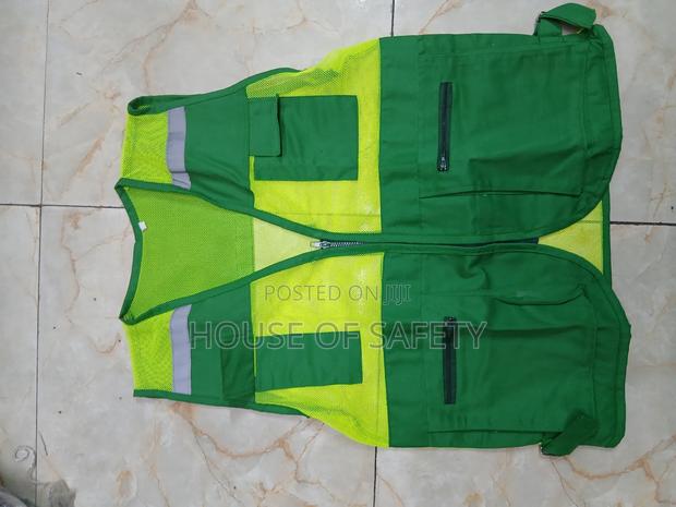 Green With Mesh Half Jackets
