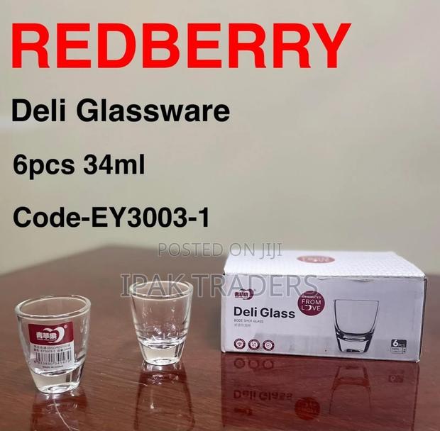 Redberry Premium Range of Crystal Clear Tot Glass Ey 3003-1 34ml