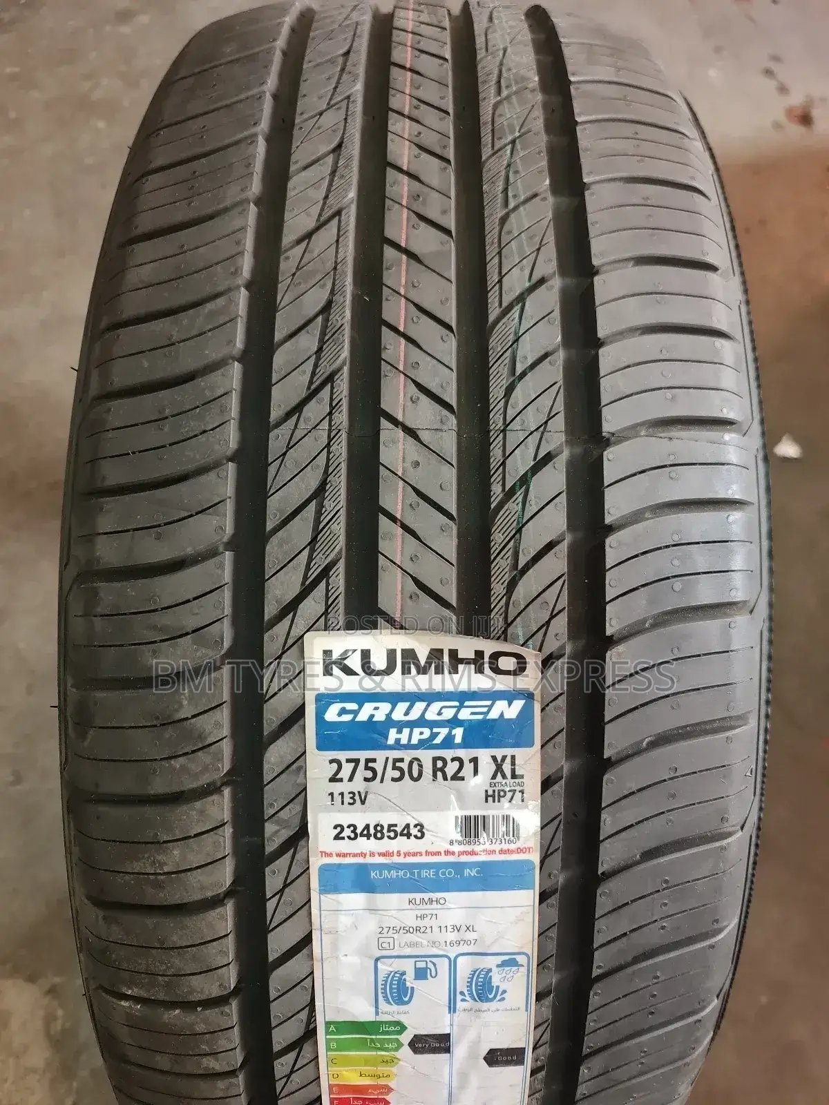 275 /50 R21 Khumo Tyres (Highway Terrrain)