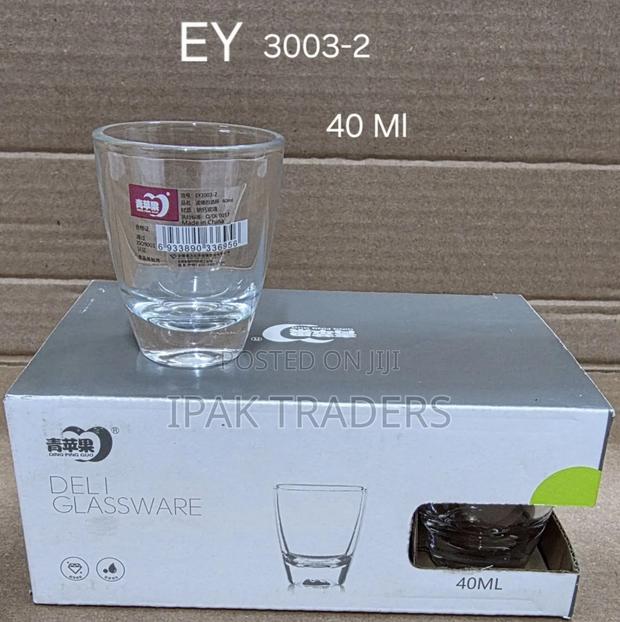 Redberry Premium Range of Crystal Clear Tot Glass Ey 3003-2 40ml