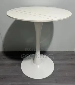 Home Table; Durable Lightweight Black Round Coffee Table for Interiors
